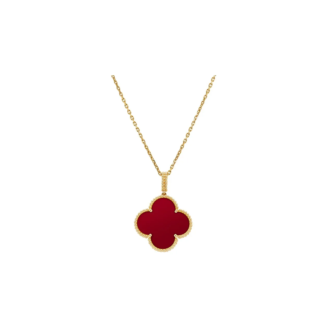 Van Cleef & Arpels Alhambra Four Leaf Lucky Series 18k Necklaces Women's