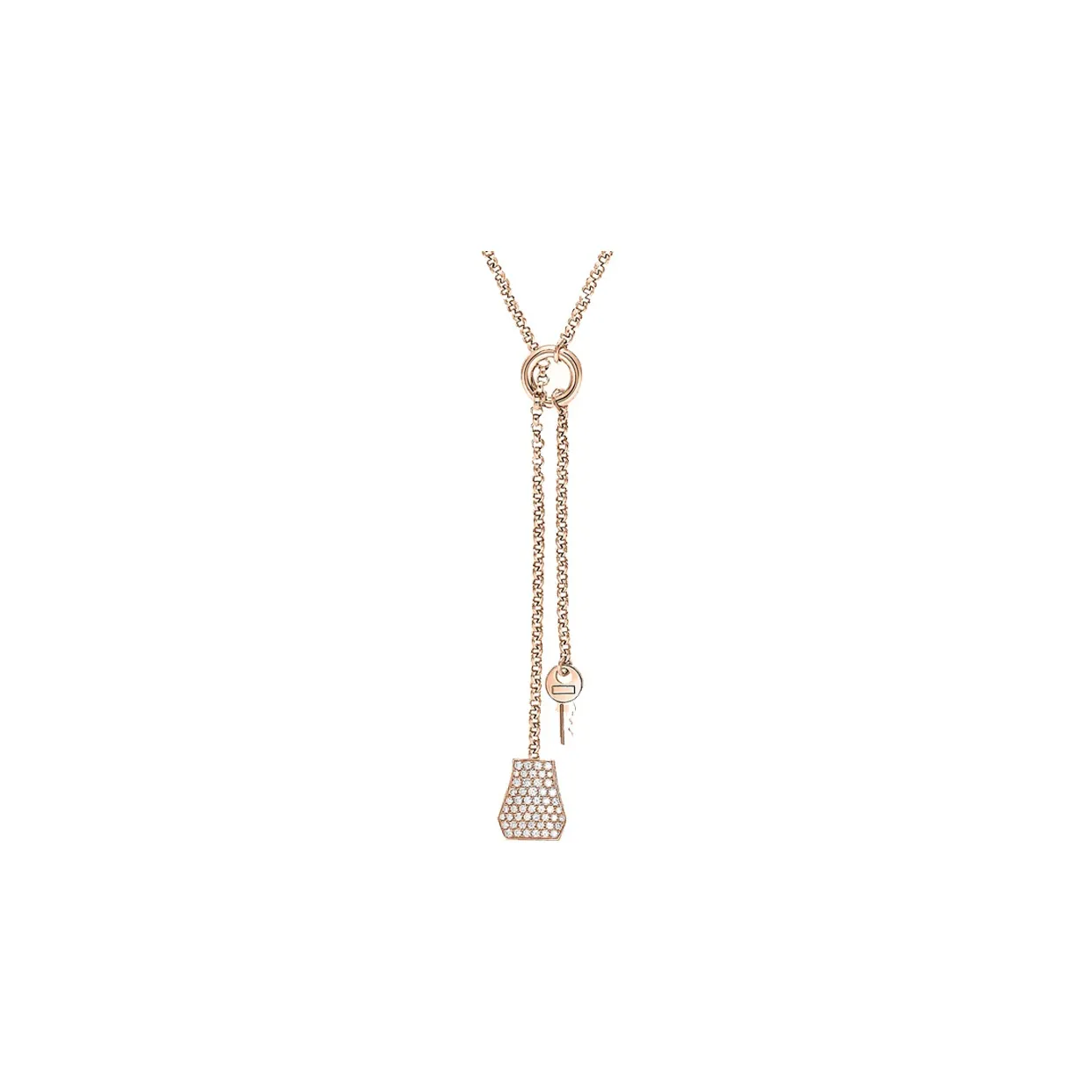 HERMES Kelly Rose Gold Necklaces Women's
