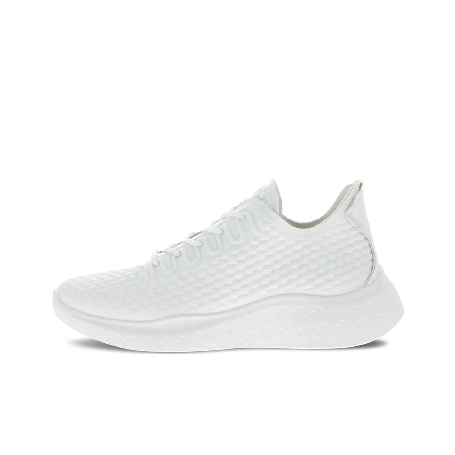 Ecco Therap Wear Resistant Low Top Running Shoes Women's White Grained Comfortable