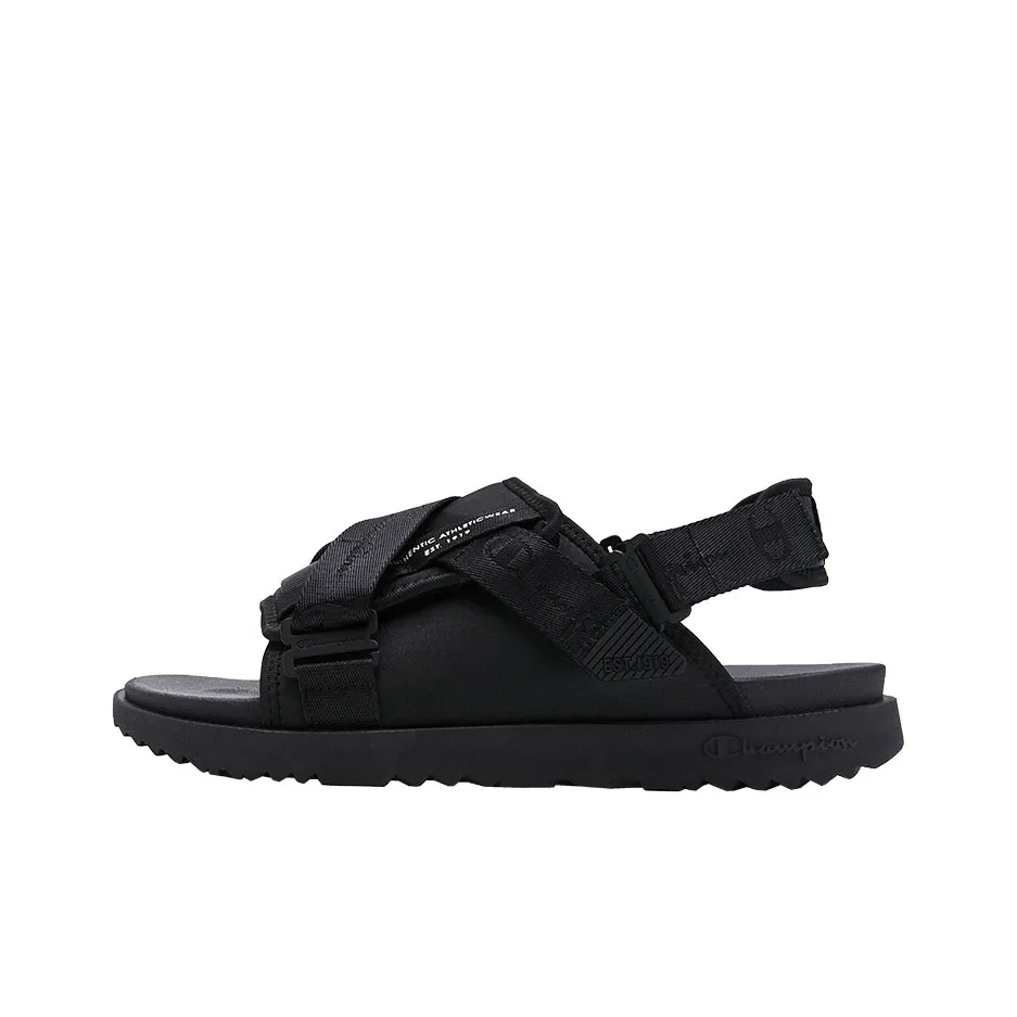 Champion Campus Format Sandals Beach Sandals Unisex Black Чемпион Кампус Формат Сандалы Пляжные Сандалии Унисекс Черный