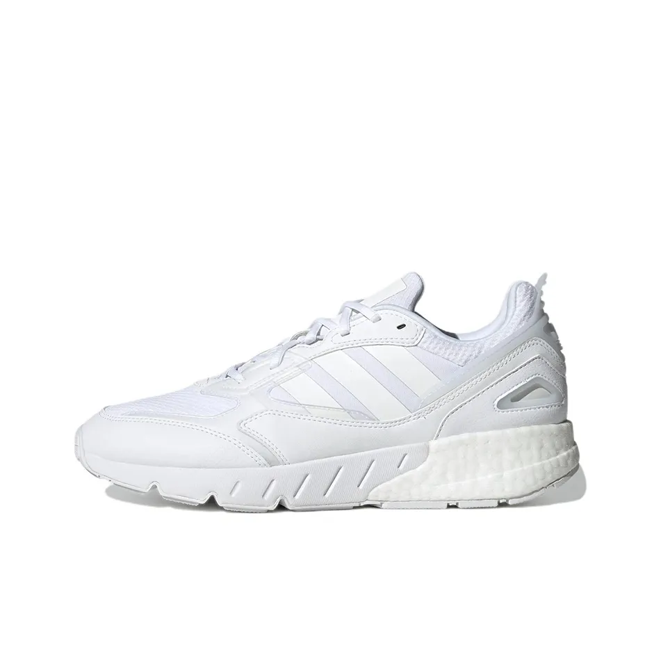 Adidas Originals ZX 1K Boost 2,0 Slip-resistant Abrasion-resistant Low-top Беговые кроссовки Унисекс Белый