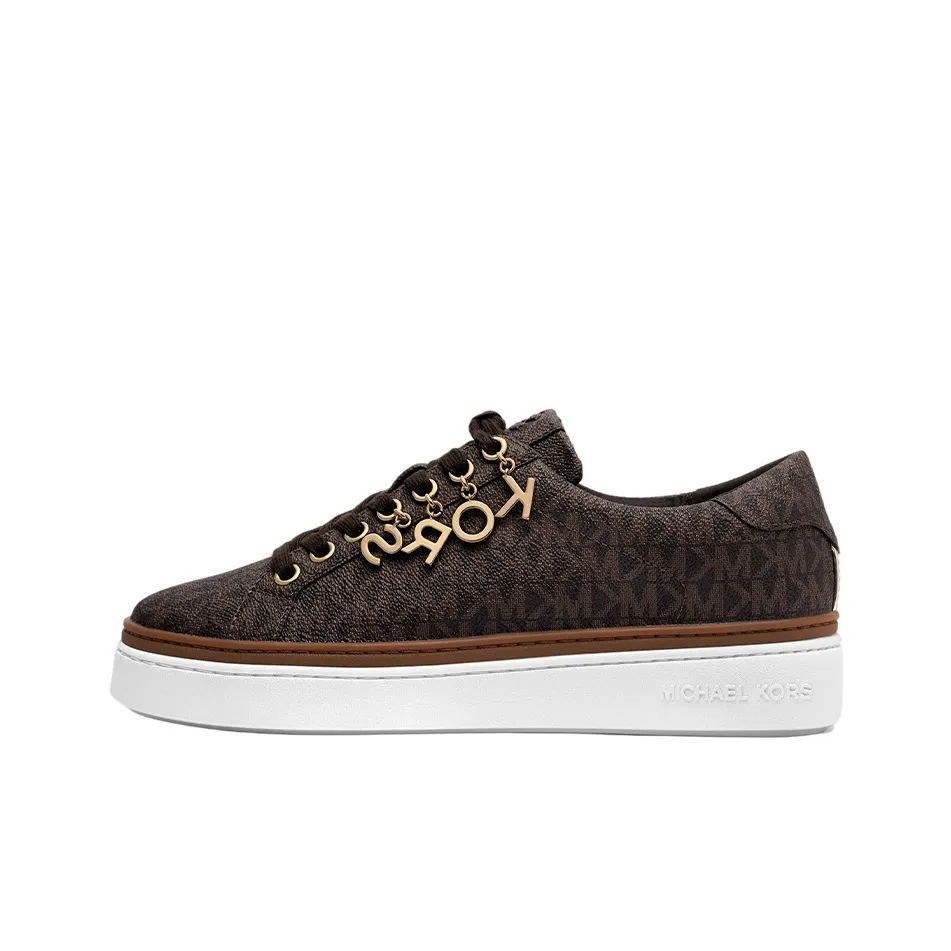 MICHAEL KORS Chapman Stylish Skateboarding Shoes Women's Brown