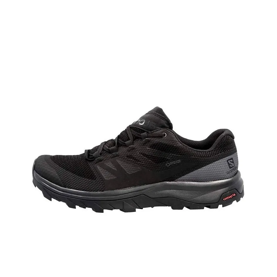 SALOMON Gore Te Abrasion Resistant Low Top Hiking Trekking Shoes Unisex Black