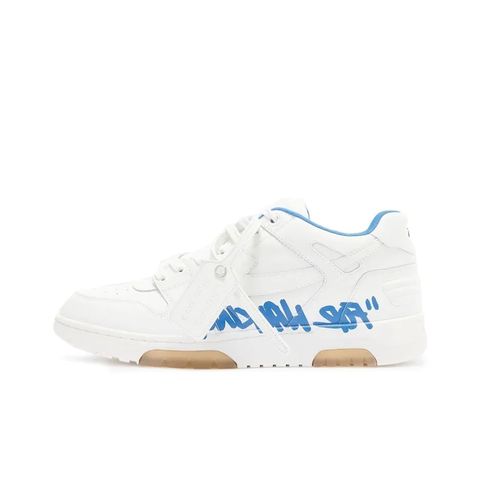 OFF WHITE Out Of Office 'OOO' Low Tops For Walking White White Dark Blue SS22