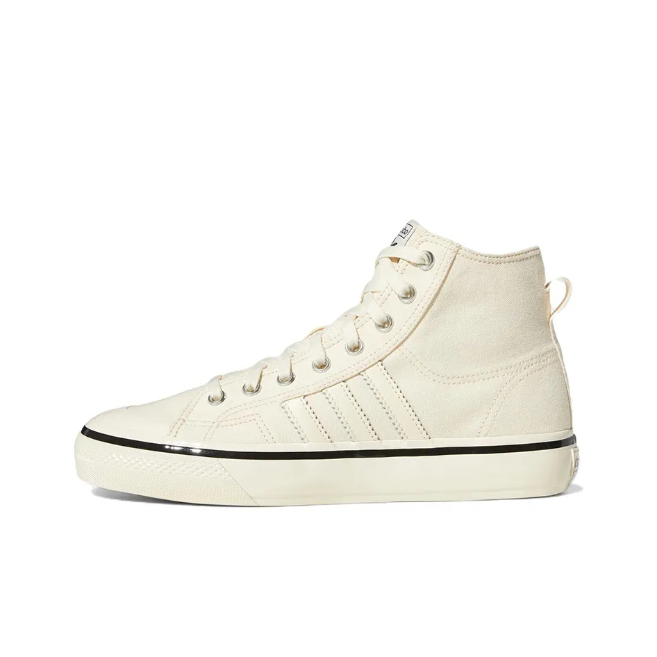 Adidas Originals Nizza Hi Rf 74 Устойчивые к истиранию высокие кроссовки для скейтбординга унисекс экрю