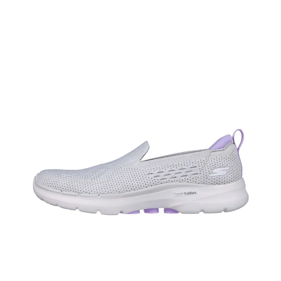 Skechers Go Walk 6 'Hyper Burst Foam Technology' Low Top Casual Shoes Women's White Purple