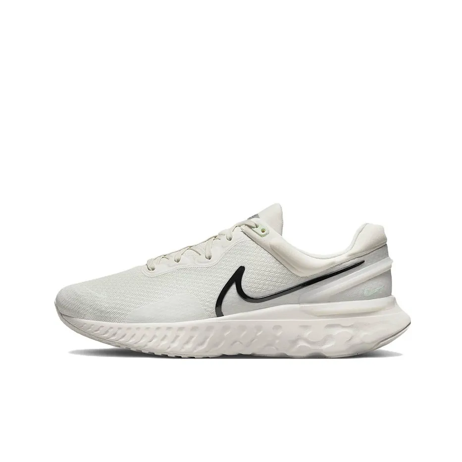 Nike React Miler 3 Running Shoes Men Low Top Beige/Black