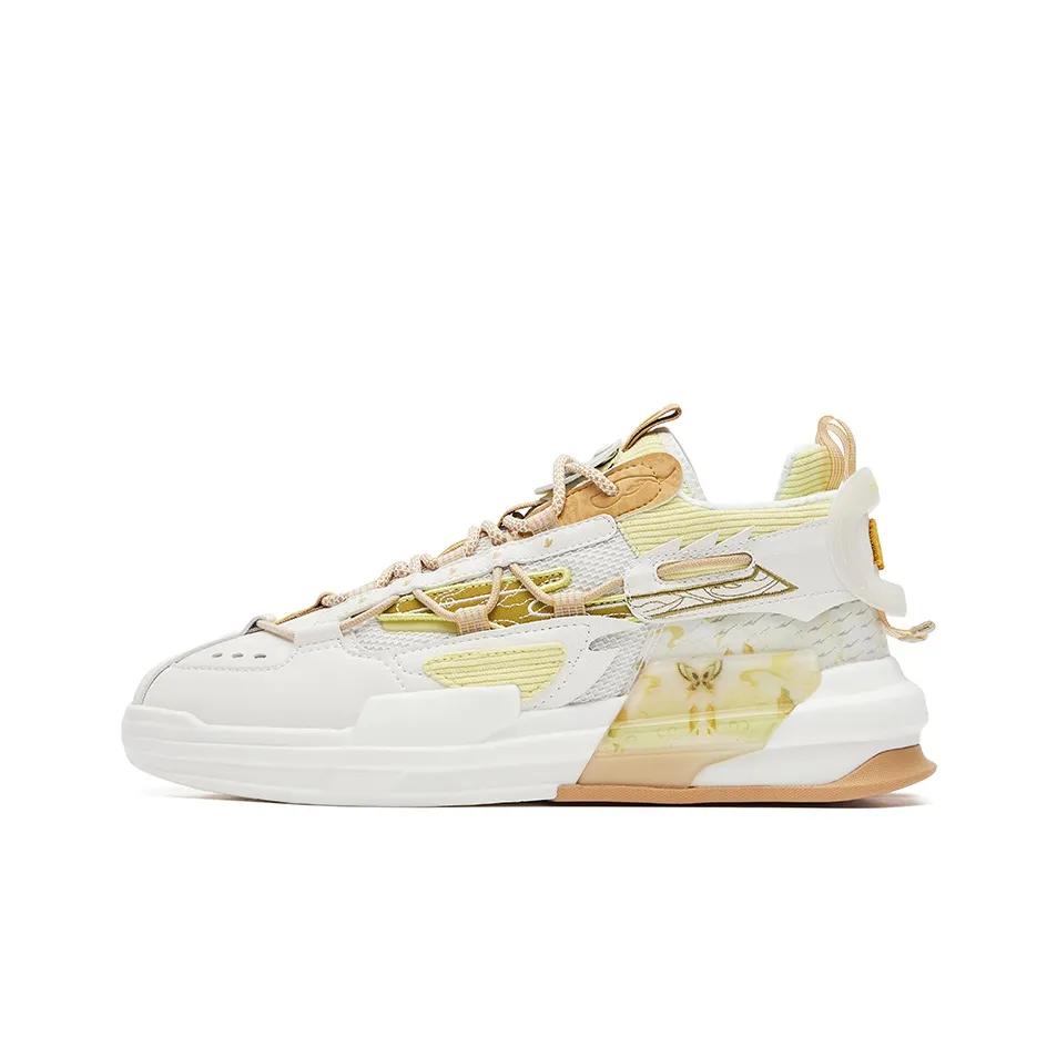 Honor Of Kings X Erke King Of Glory Series Skateboard Shoes Men's Low Top Unbleached Original Color/Spirulina Green