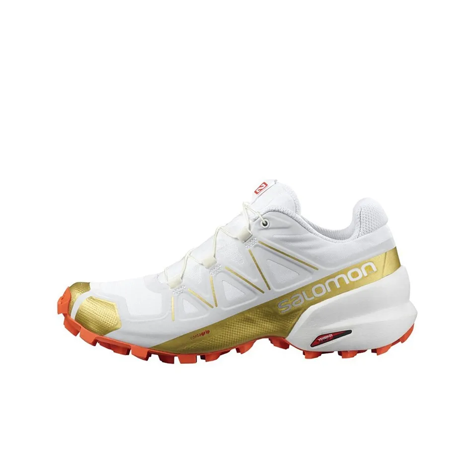 SALOMON Speedcross 5 Mountaineering & Hiking Shoes Women's Low Top White/Gold