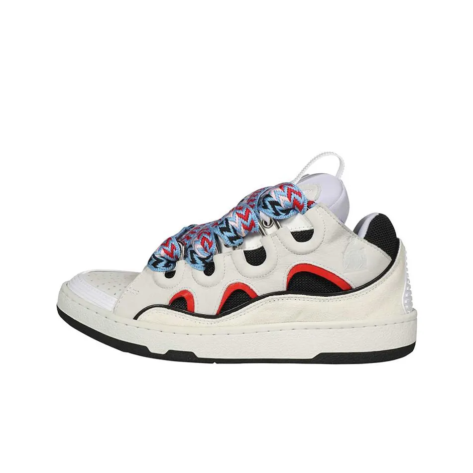 Lanvin Leather Curb Light Grey Blue Black Red