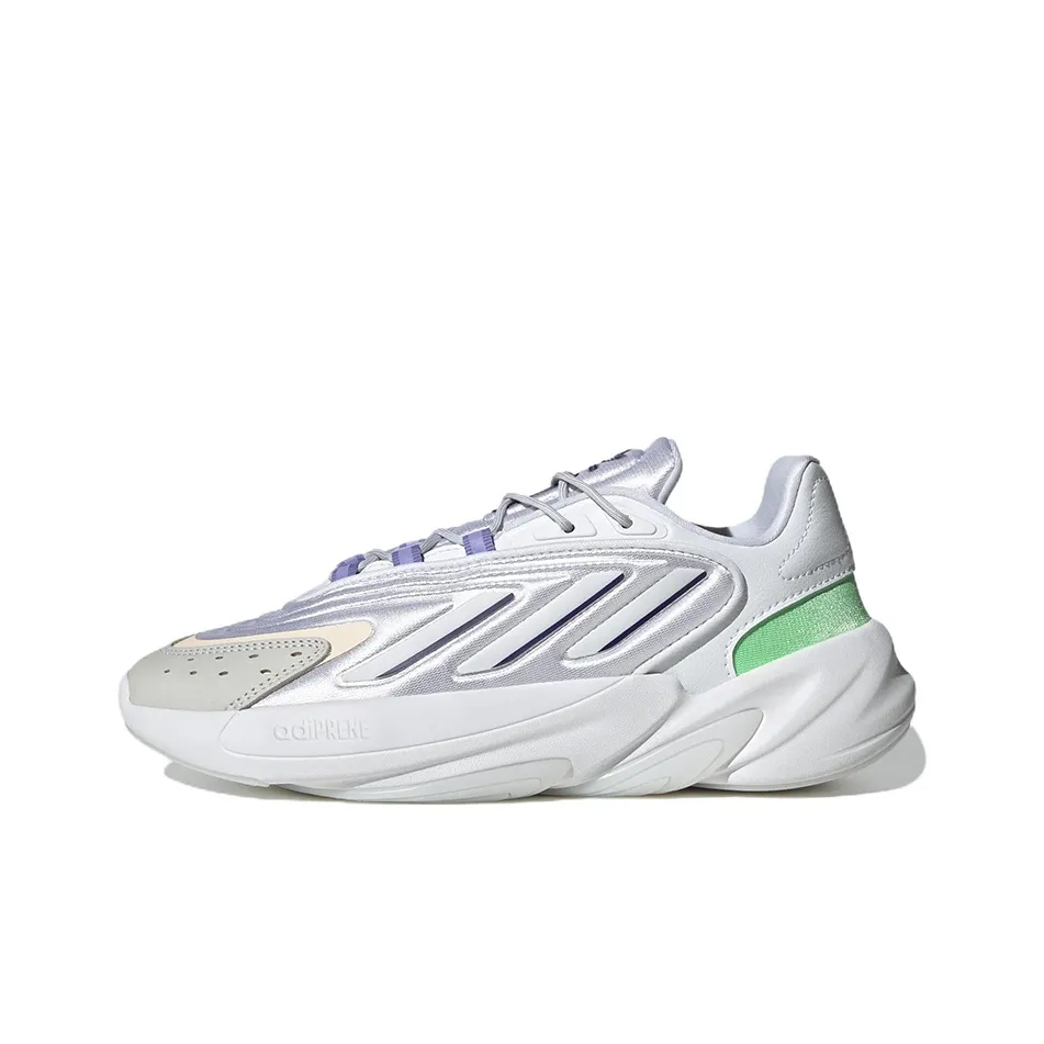 Adidas Ozelia 'Cloud White/Dark Purple Beam/Green' Sneakers Women's