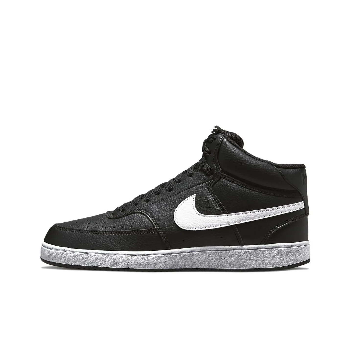 Nike Court Vision Mid Next Nature Slip Resistant Abrasion Resistant MID Топ Скейтборд Кроссовки Мужской Черный Белый