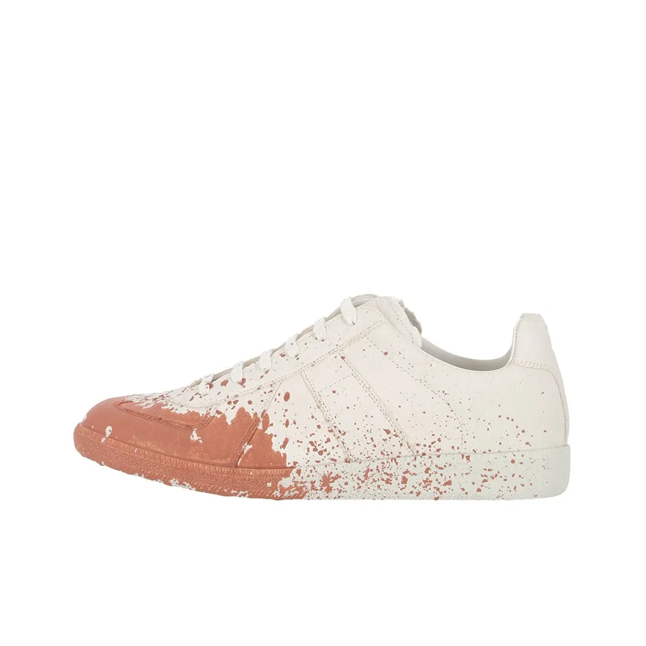 Maison Margiela Replica Low Top Stylish Skateboarding Shoes Men's White Orange