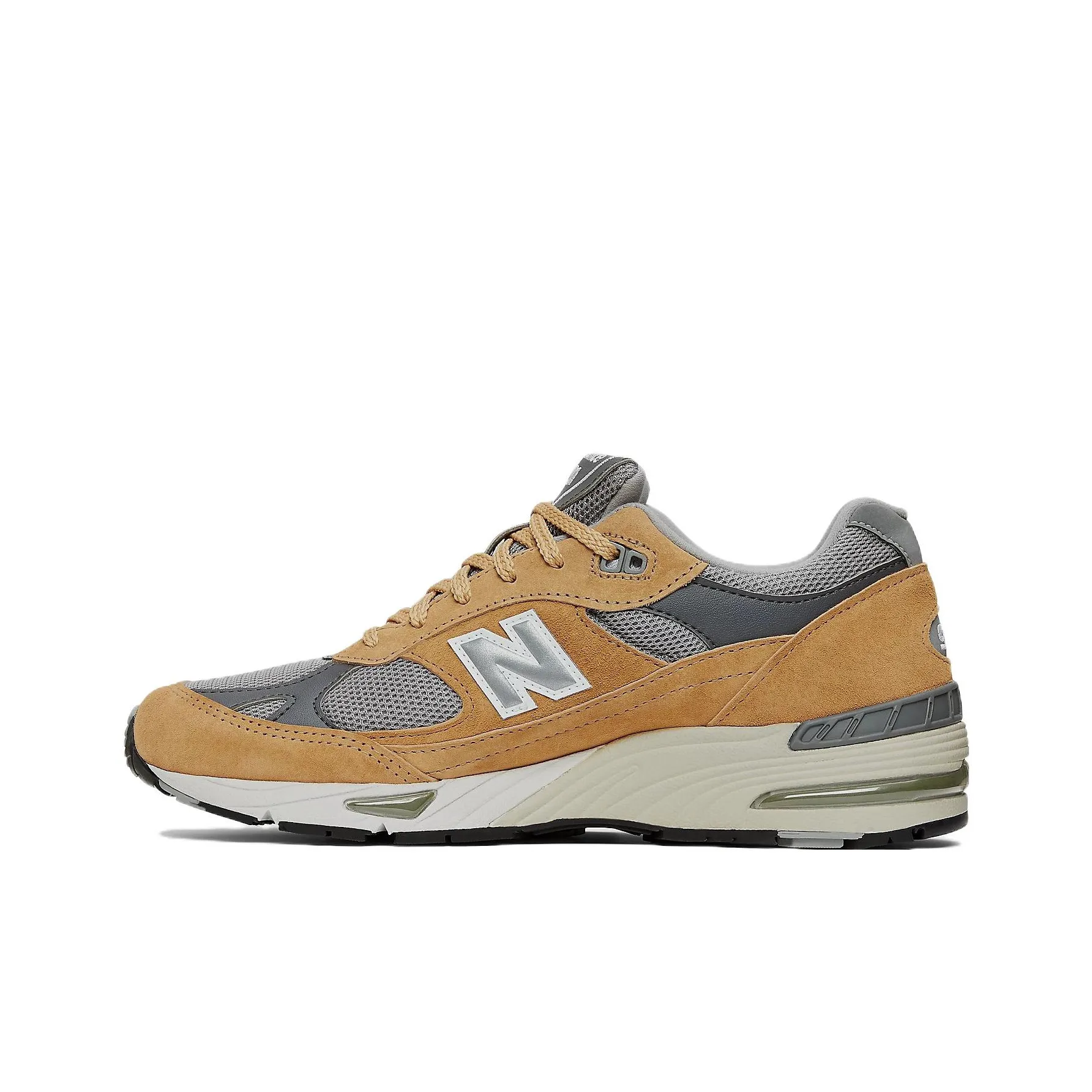 New Balance NB 991 Low Топ Тренировочные Беговые Кроссовки Мужские Earth Желтый Сделано в Великобритании