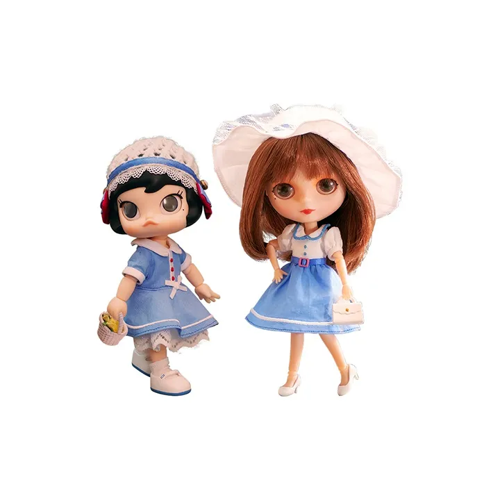 POP MART MOLLY с BLYTHE BJD Французская Модная Фигурка Набор Кукол BJD 14см 15см