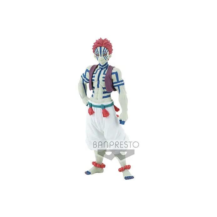 BANPRESTO Akaza Glass Factory Demon Slayer: Kimetsu No Yaiba Moonlit Three Battle Demon Bonus Gift Scale Figures 17cm