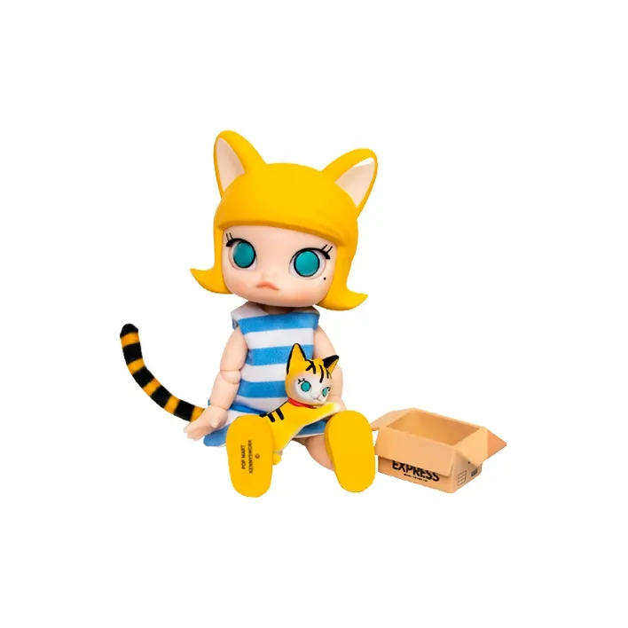 POP MART Молли Картонная Коробка Кошка Action Figure BJD Модные Фигурки 14 см