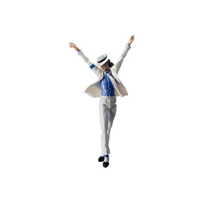 BANDAI SHF Michael Jackson 'Crime Master' 'Moonwalk' Action Figure 14cm With Base Scale Figures
