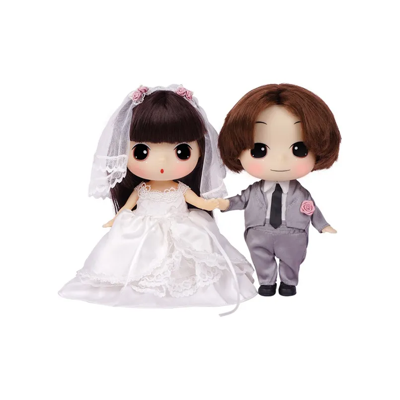 Ddung Wedding Dress Collection Babydoll Ddung Couple Outfit Change, Cute Doll Ball Jointed Dolls 18cm