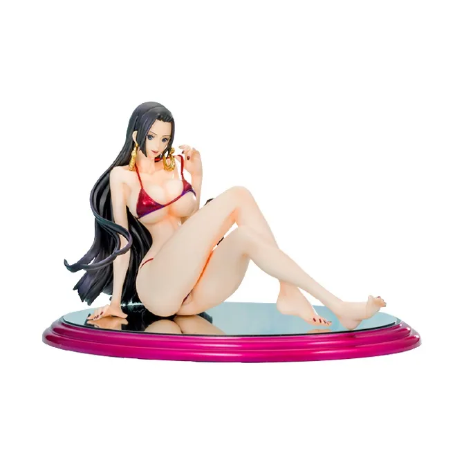 BANDAI Boa Hancock Pop One Piece Empress Women's Swimsuit Includes Base Red Scale Figures 14.5cm