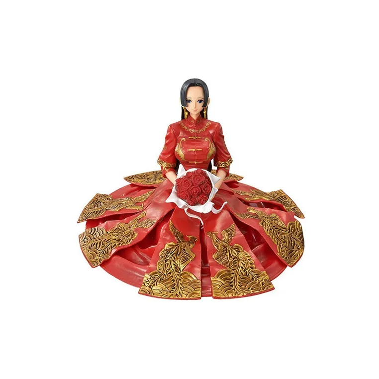 BANPRESTO Boa Hancock Glass Factory One Piece Phoenix Empress Luxurious Clothing Bonus Gift Scale Figures 10cm