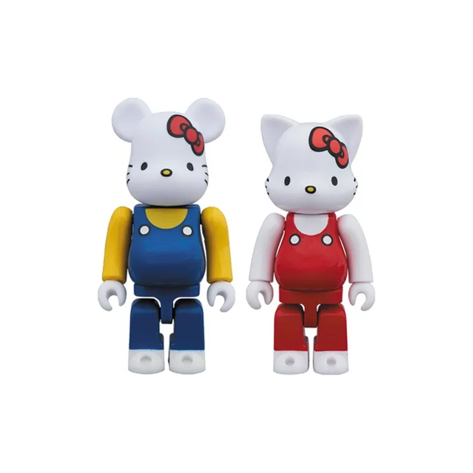 BE@RBRICK NY@BRICK Hello Kitty Красный Синий 2 Упаковки Одежда Наборы Прозрачная Карточка Слепой Бокс 100%