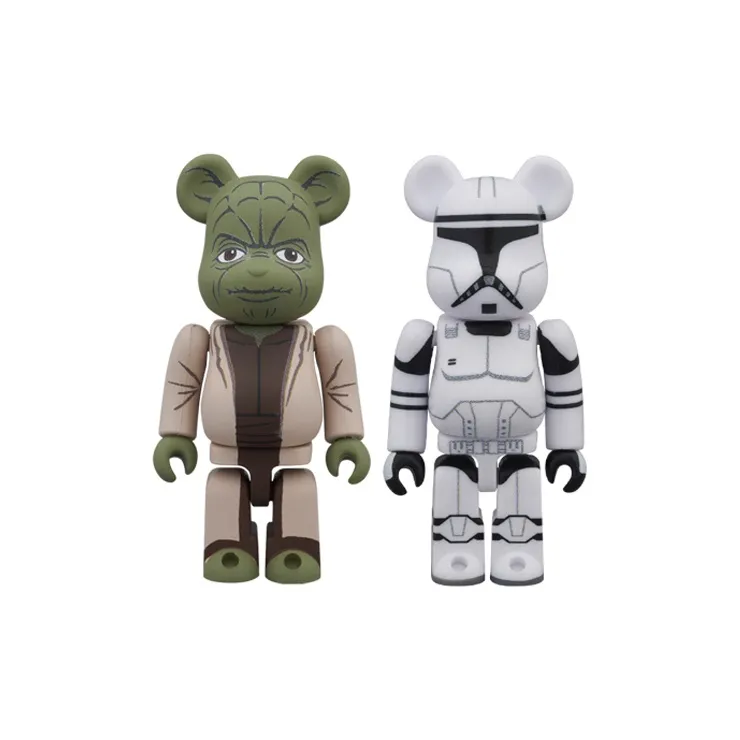 BE@RBRICK Regional Limited Star Wars Мастер Йода + Клонный Trooper Прозрачный Слепой Бокс с Карточкой 100%
