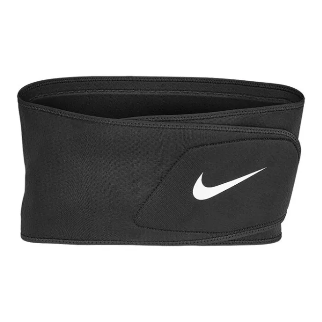Nike Back Support Braces Breathable With Compression Warm Black Polyester Nylon Men's