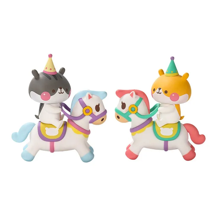 POP MART Hans Круглый Rolling Вращающаяся Деревянная Лошадь Модные Фигурки