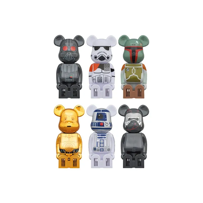 BE@RBRICK x CLEVERIN Star Wars Слепые коробки Один Mystery Коробка Целая коробка 6 шт