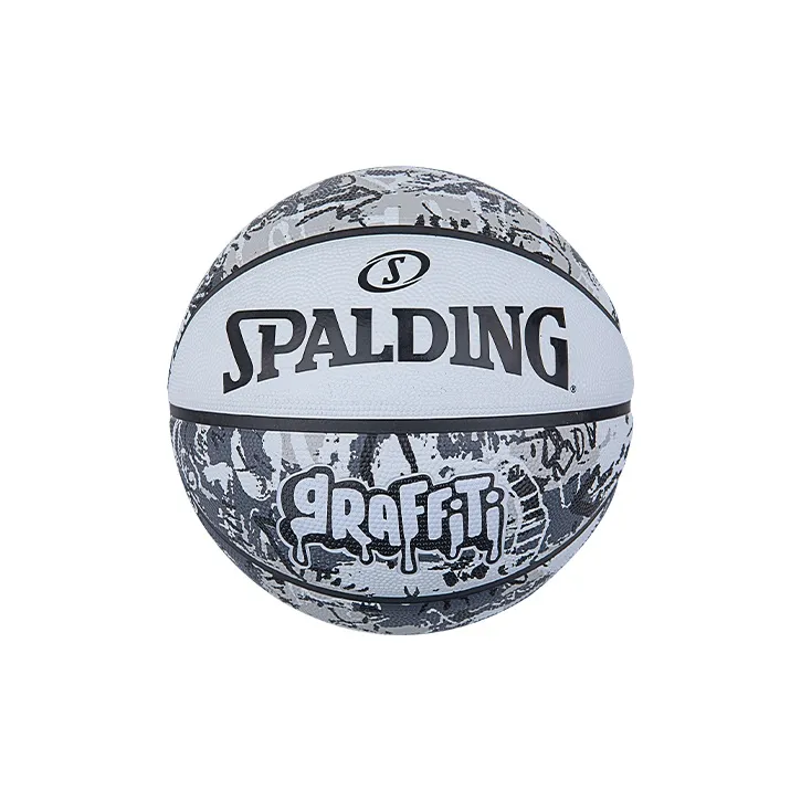 SPALDING Graffiti Rubber Basketball Gray White Size 7 Training Unisex