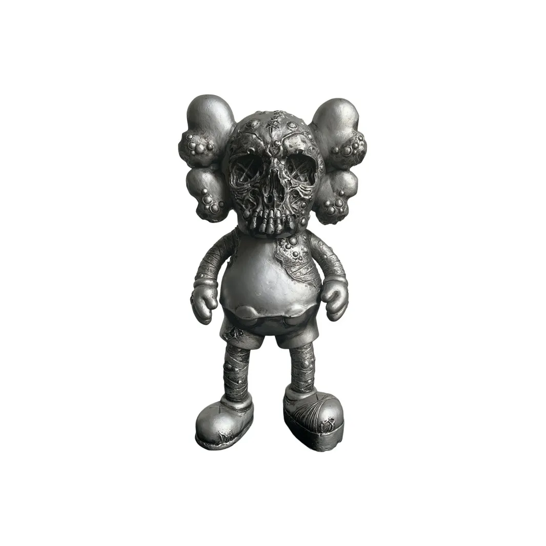 KAWS Pushead Companion Vinyl Figure Silver