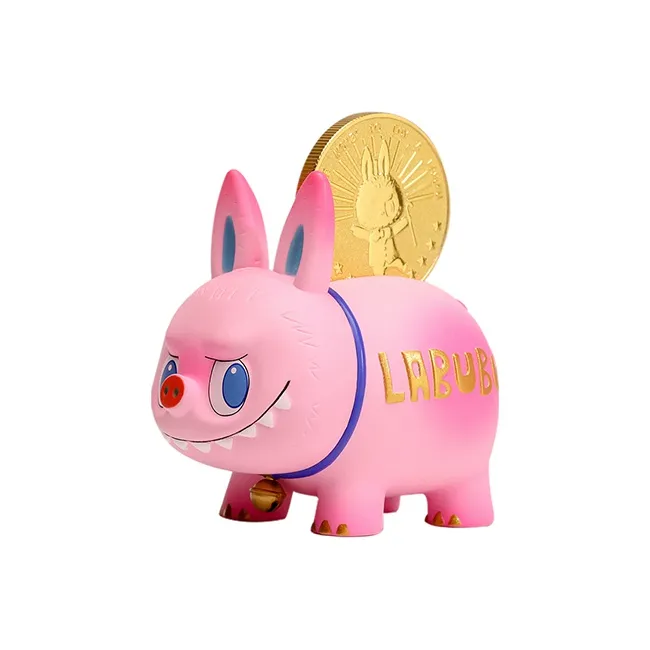 POP MART THE MONSTERS LABUBU Piggy Bank, Прозрачный Слепой Бокс На Карточке, 6 См