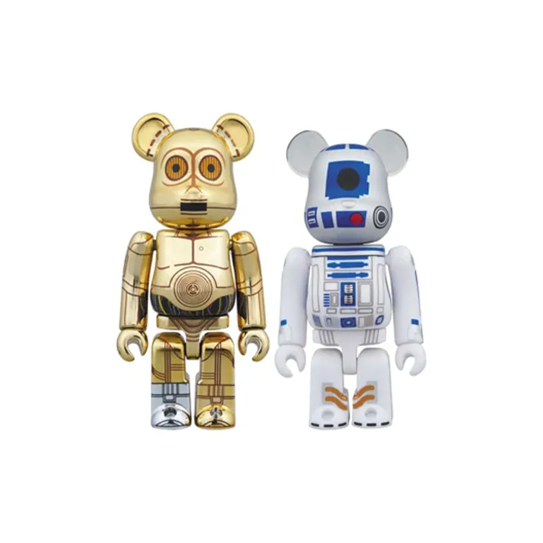 BE@RBRICK Regional Limited C 3PO R2 D2 Star Wars 2 штуки Комплект одежды Прозрачный Слепой бокс с карточкой 100%