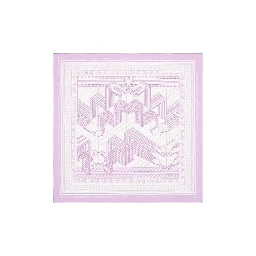 HERMES Curved Saddle Strap Silk Scarves Women's