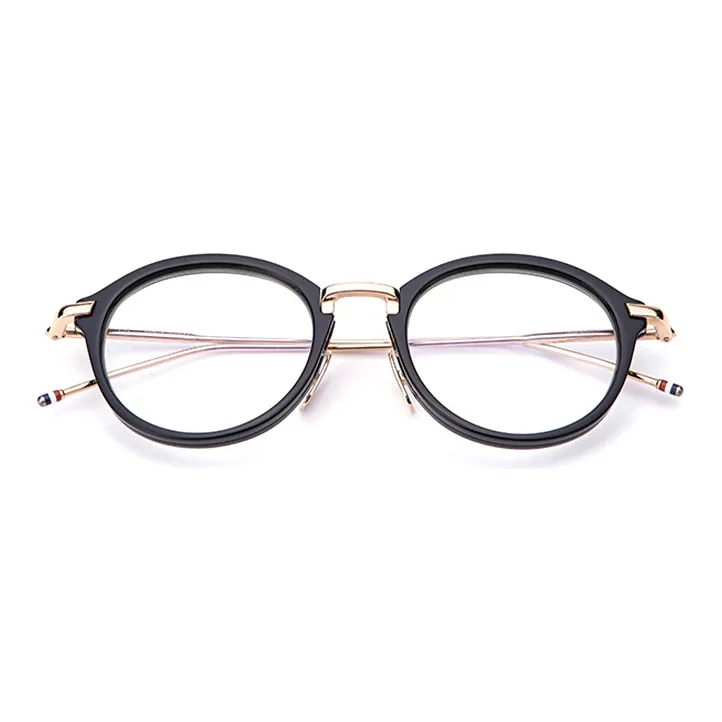 THOM BROWNE· Plate Frame Oval Glasses Men's