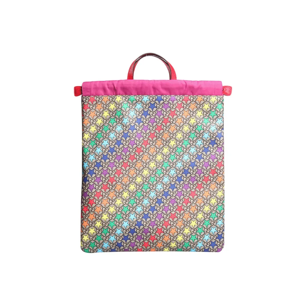 GUCCI Canvas With Leather Handbag, Backpack, Backpack Unisex Multicolor
