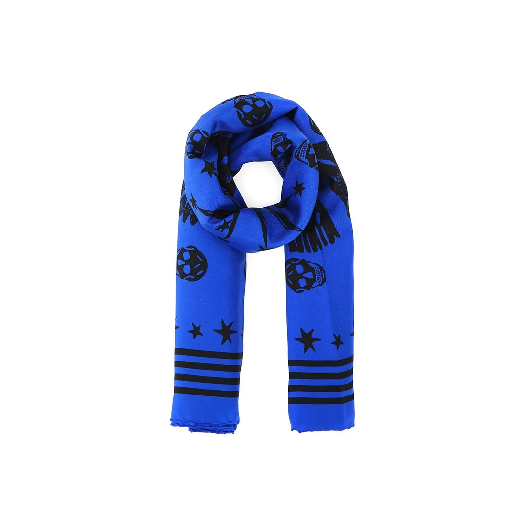 Alexander McQueen Шелковые шарфы Синий Женские