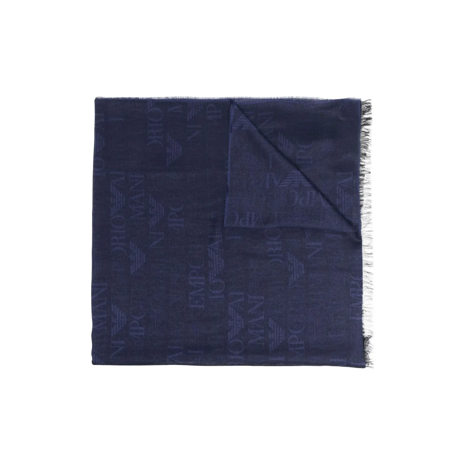 EMPORIO ARMANI Modal And Cotton Stole With All over Jacquard Logo