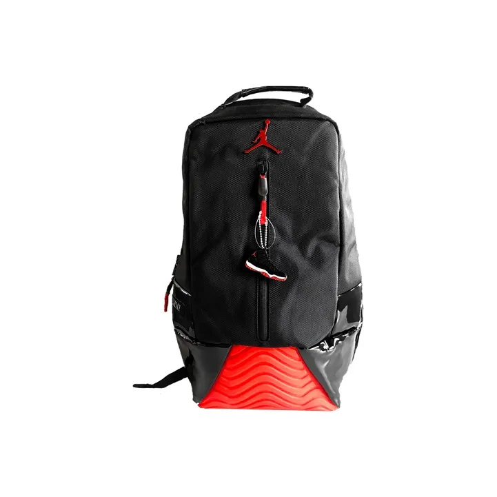 Jordan Nylon Fabric Basketball Bag Backpack Regular Men's Black Red