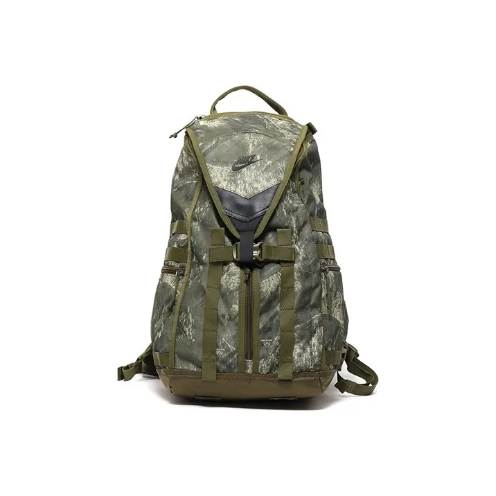 Nike Polyester, Nylon Backpack Regular Unisex Army Green