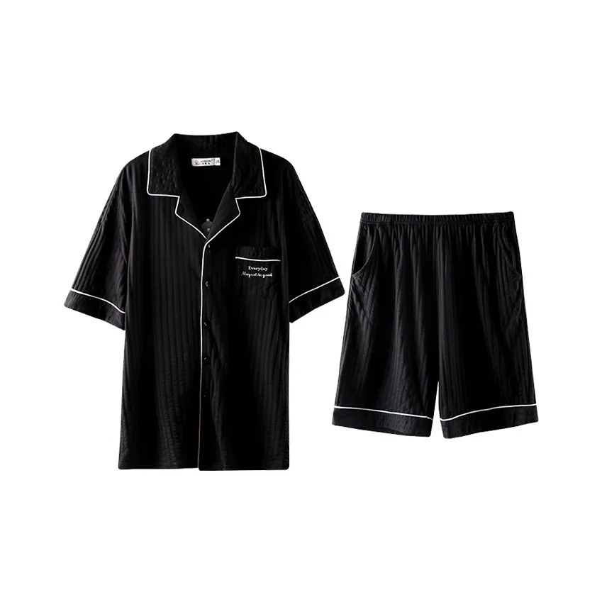 Q'NIANMA Pajama Set Men's Black