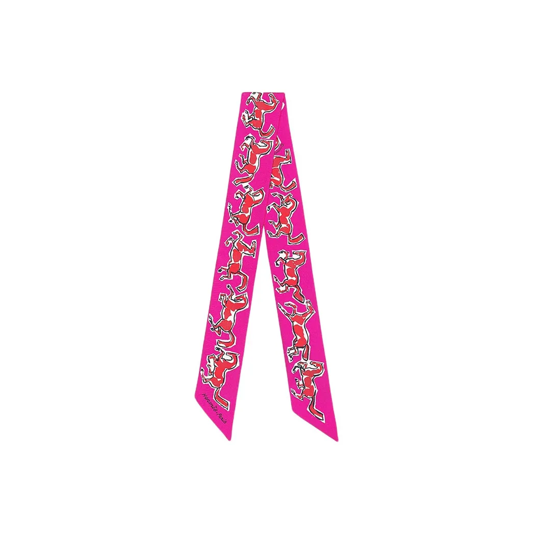 HERMES Silk Scarves Women's India Pink