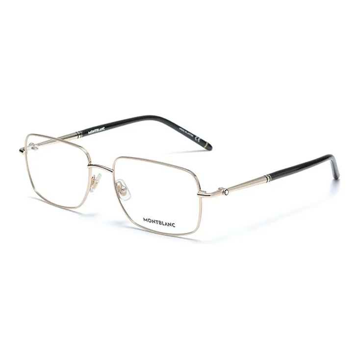 MONTBLANC Plate And Metal Square Eyeglass Frames Men's Silver