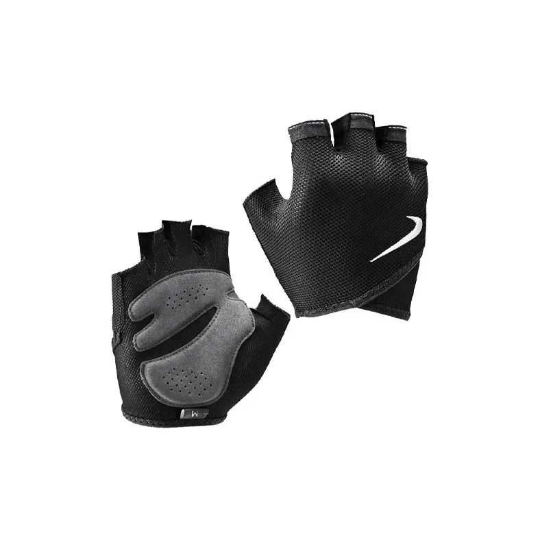 Nike Polyester Gloves Unisex Black Gray With White Logo