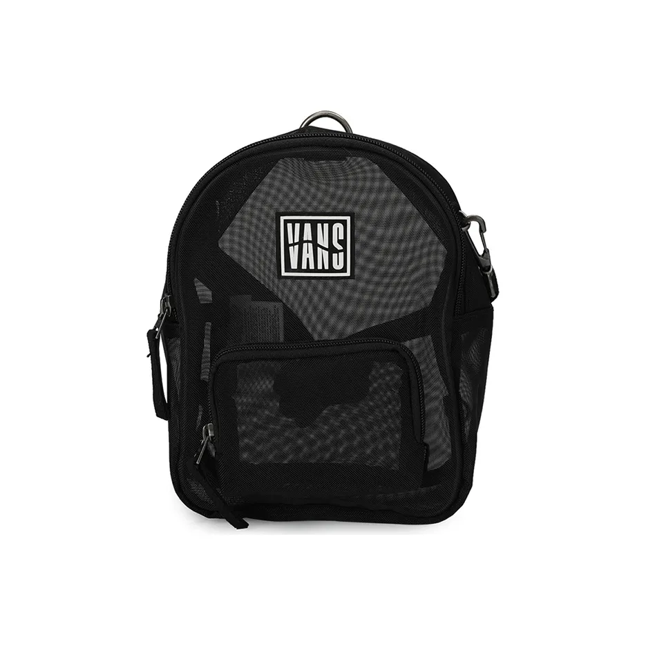 Vans Canvas 3 in 1 Shoulder Bag, Crossbody Bag, Backpack Regular Unisex Black Transparent