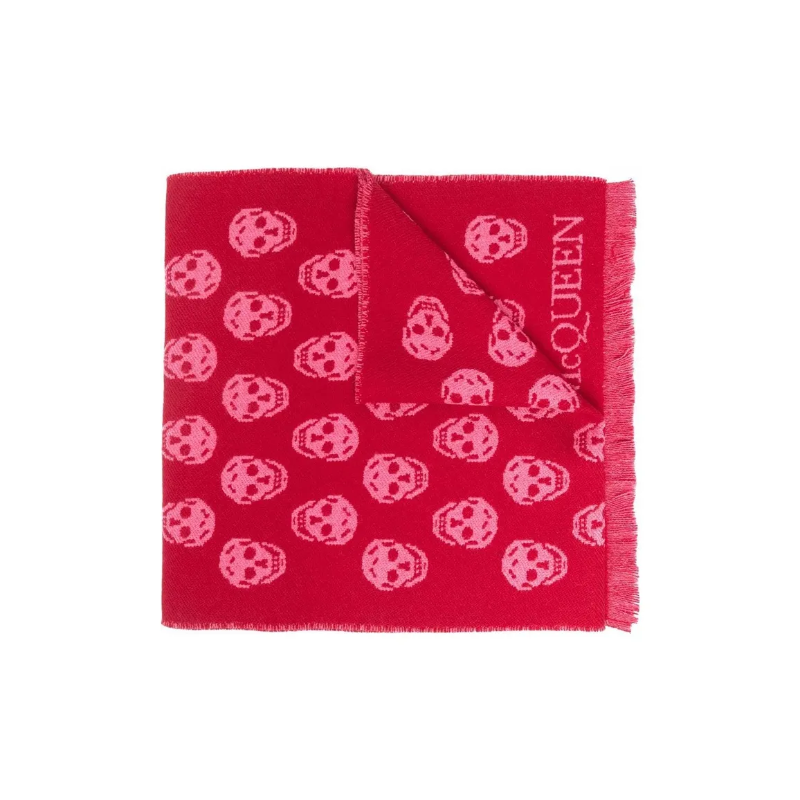 Alexander McQueen Вязаный шарф из шерсти, красный, женский