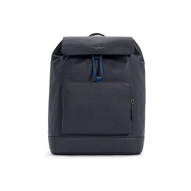 COACH Тернер Рюкзак из коровьей кожи большой мужской угольно-серый