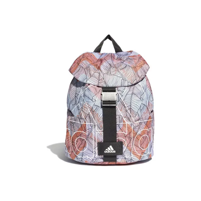 Adidas Polyester Backpack Regular Unisex Blue & Orange Multicolor