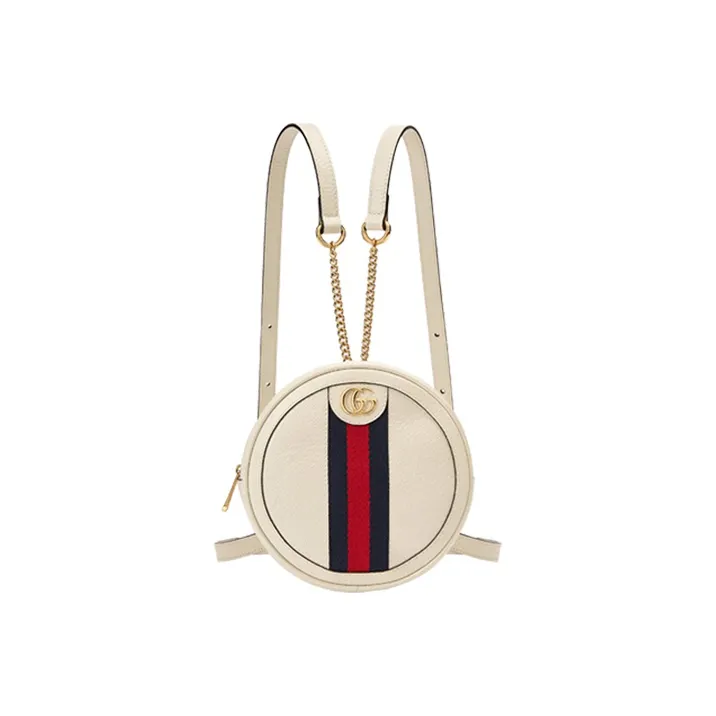 GUCCI Ophidia Fabric Backpack Mini Women's White